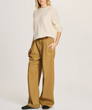Jersey Mujer Premium 100% Cashmere – Cuello Redondo con Bordado