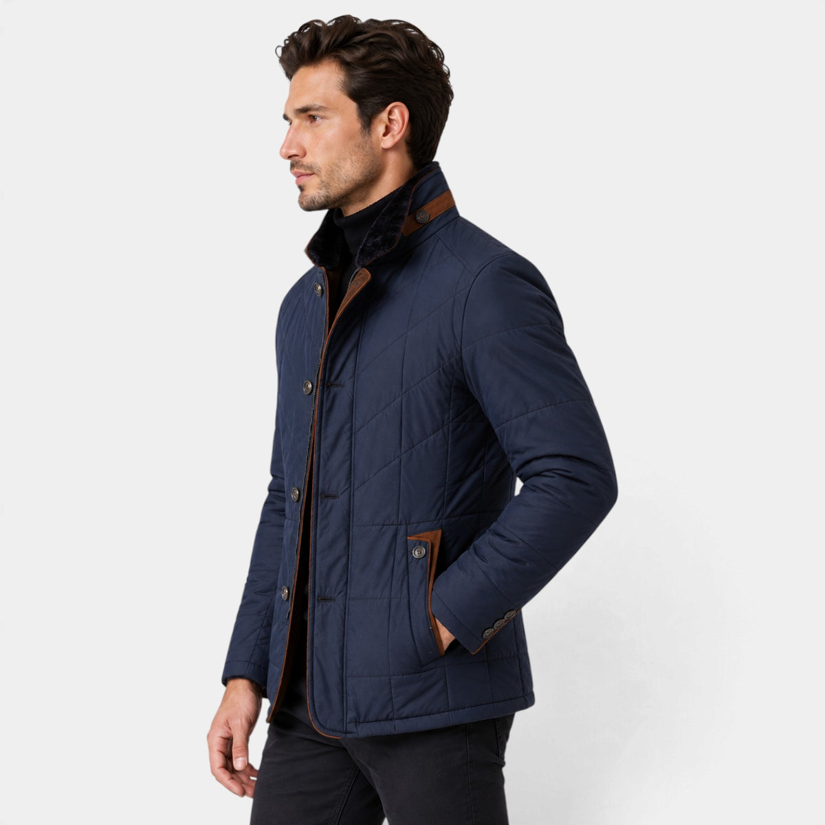 Men's Padded Jacket Mandarin Collar Zipper