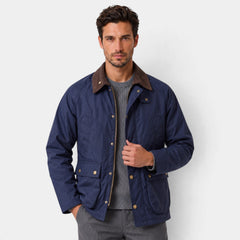 Men's Vintage Workwear Jacket with Corduroy Collar