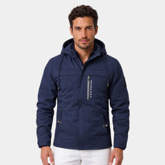 Chaqueta Impermeable Hombre con Capucha - Abrigo Cálido de Invierno