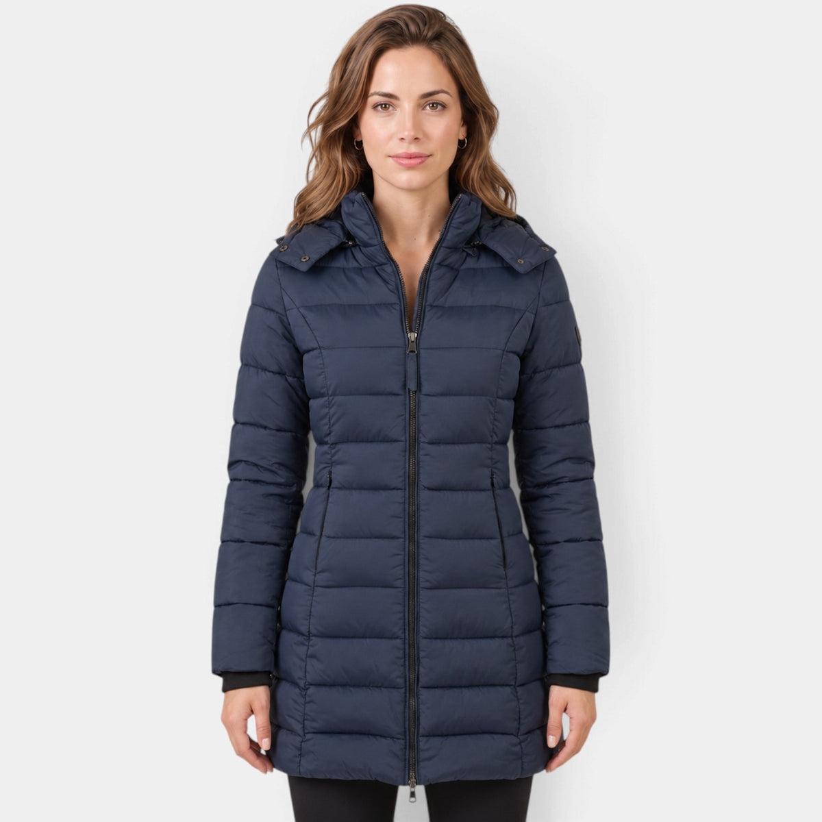 Chaqueta de Invierno Plumón con Capucha para Mujer
