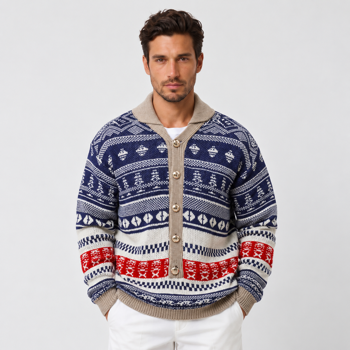Men's Casual Knit Sweater - Fall Pullover