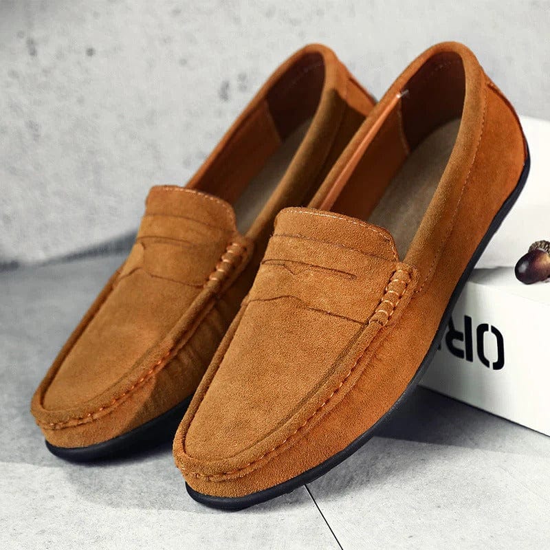 Mocasines de Ante para Hombre con Suela Antideslizante y Soporte de Arco