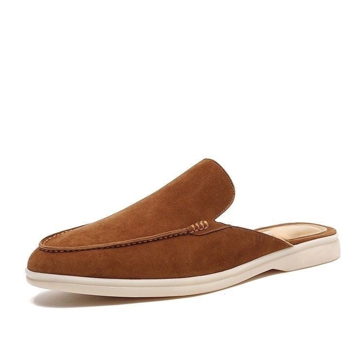 Men's Premium Open Loafers – Backless Suede Loafers