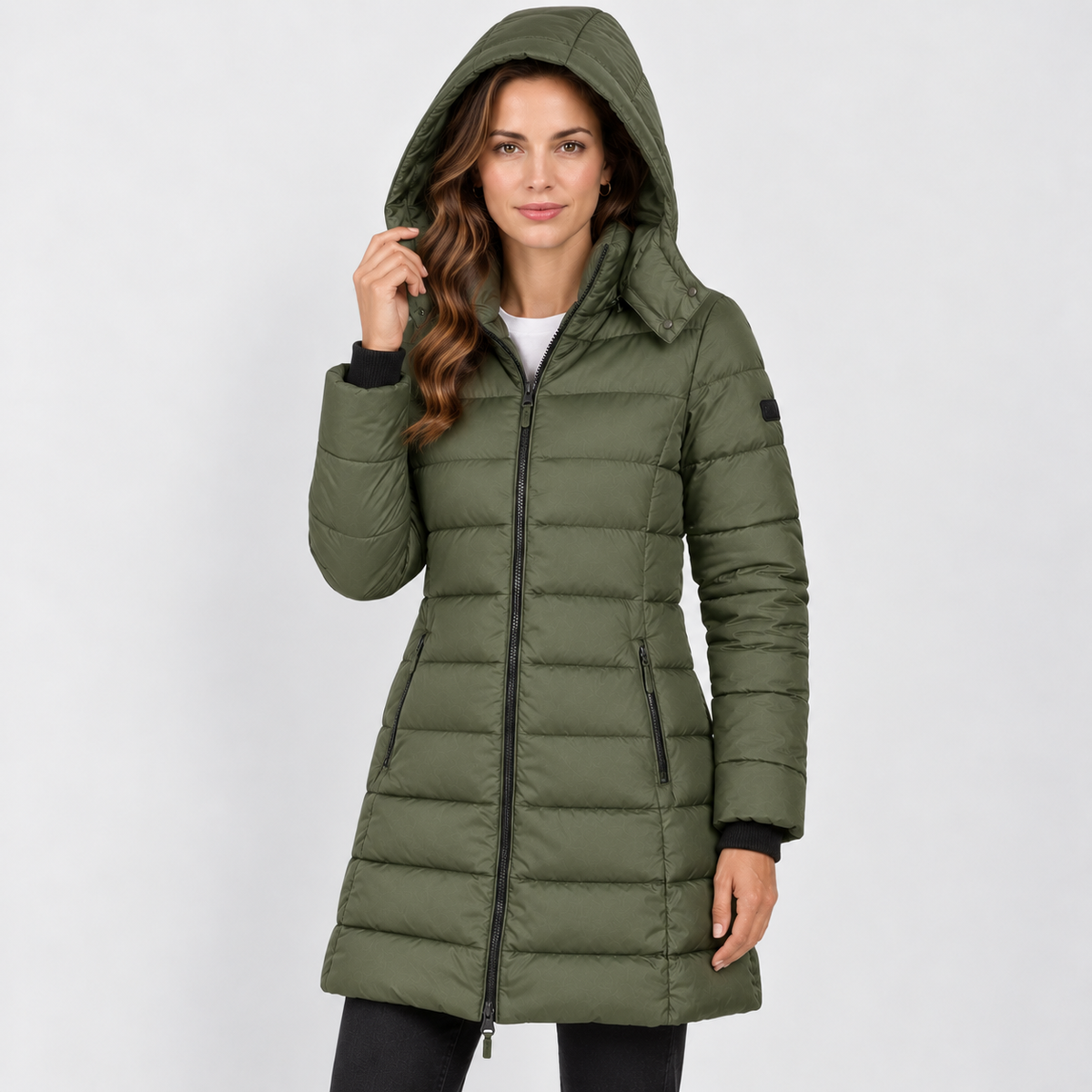 Chaqueta Acolchada con Capucha para Mujer, Abrigo de Invierno