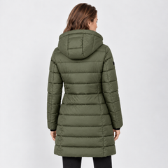 Chaqueta Acolchada con Capucha para Mujer, Abrigo de Invierno