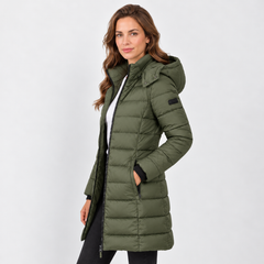 Chaqueta Acolchada con Capucha para Mujer, Abrigo de Invierno