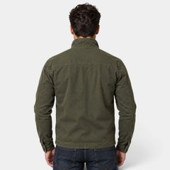 Chaqueta Verde Vintage para Hombre con Cuello Mao