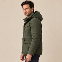 Men's Hooded Winter Utility Jacket - Warm Field Coat
