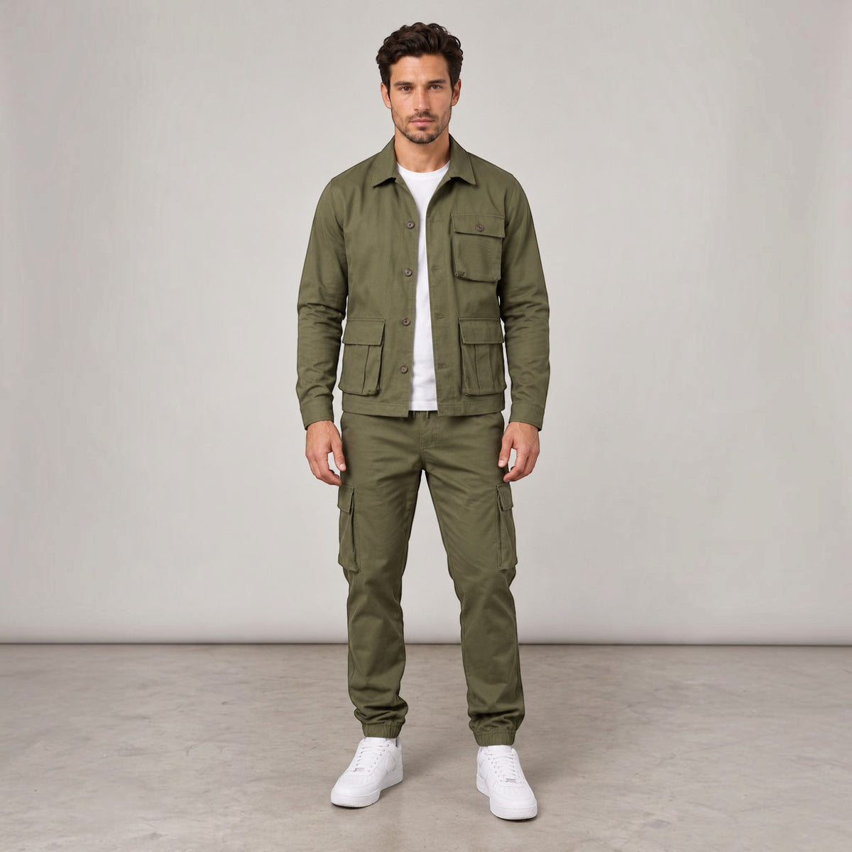 Conjunto Hombre Chaqueta Safari y Pantalón