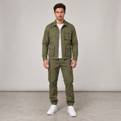 Conjunto Hombre Chaqueta Safari y Pantalón