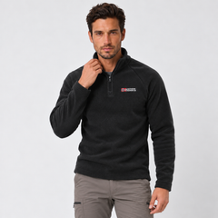 Men's Half-Zip Fleece Pullover Jacket - Breathable Stand Collar