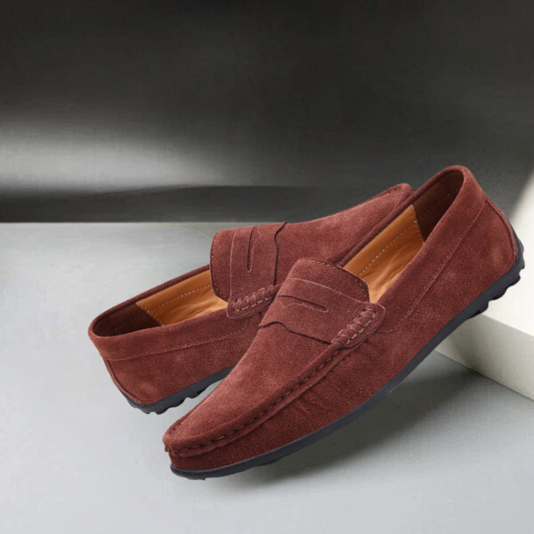 Mocasines de Ante para Hombre con Suela Antideslizante y Soporte de Arco