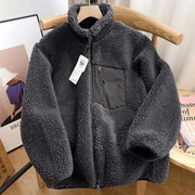 Chaqueta Polar Mujer con Cremallera Completa y Cuello Alto