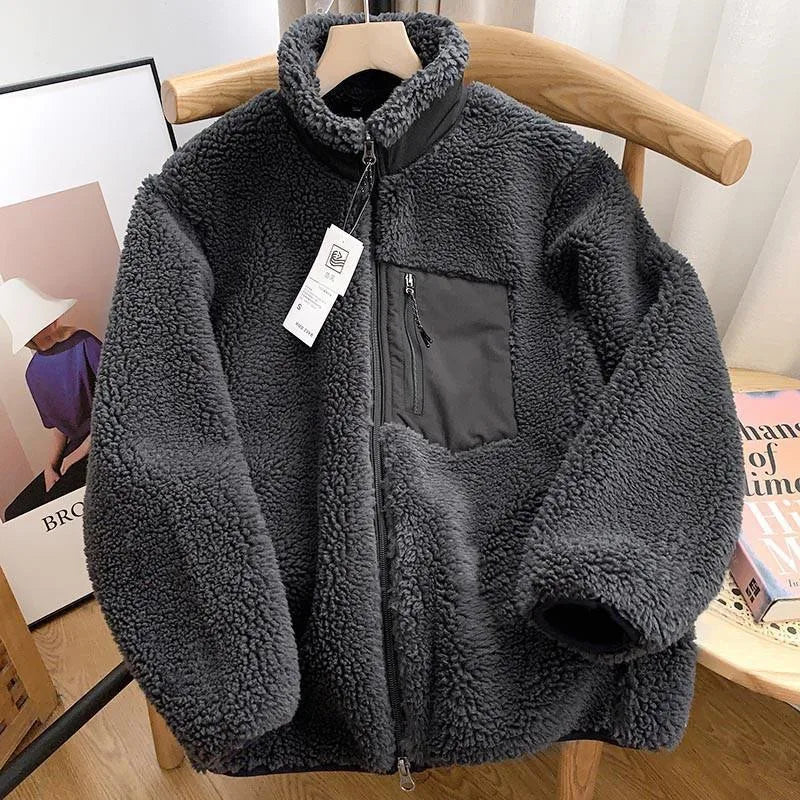 Chaqueta Polar Mujer con Cremallera Completa y Cuello Alto