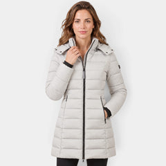Chaqueta de Invierno Plumón con Capucha para Mujer