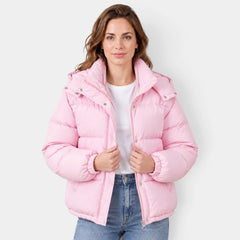 Abrigo Acolchado Oversize de Mujer con Capucha