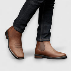 Men's Chelsea Boots - Elastic Side Panels, Pull-On