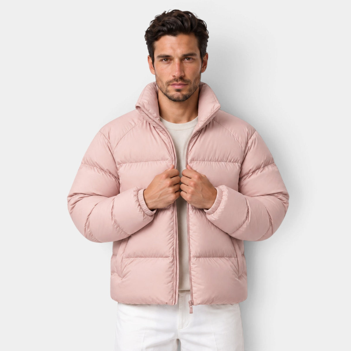 Chaqueta Acolchada Corta Unisex Ligera para Invierno