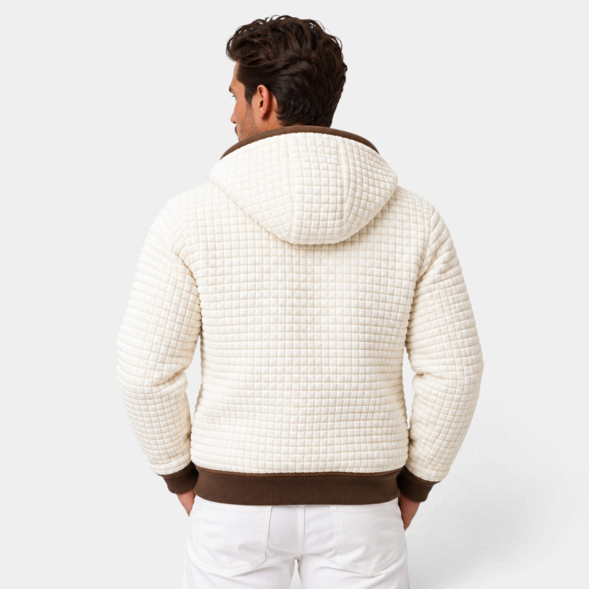 Men's Sherpa-Lined Puffer Jacket - Full Zip