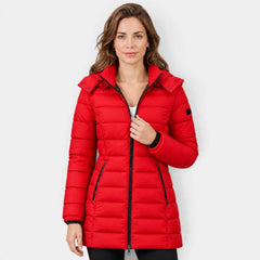Women's Hooded Midi Puffer Coat