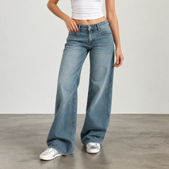 Women's Low Rise Baggy Wide Leg Jeans