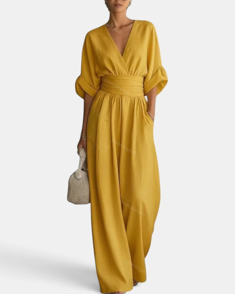 Mono Elegante Mujer Premium – Mono Largo con Escote en V