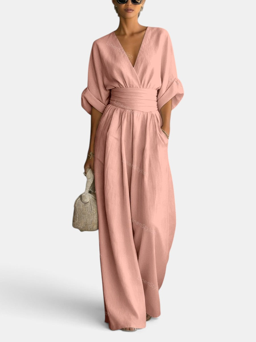 Mono Elegante Mujer Premium – Mono Largo con Escote en V