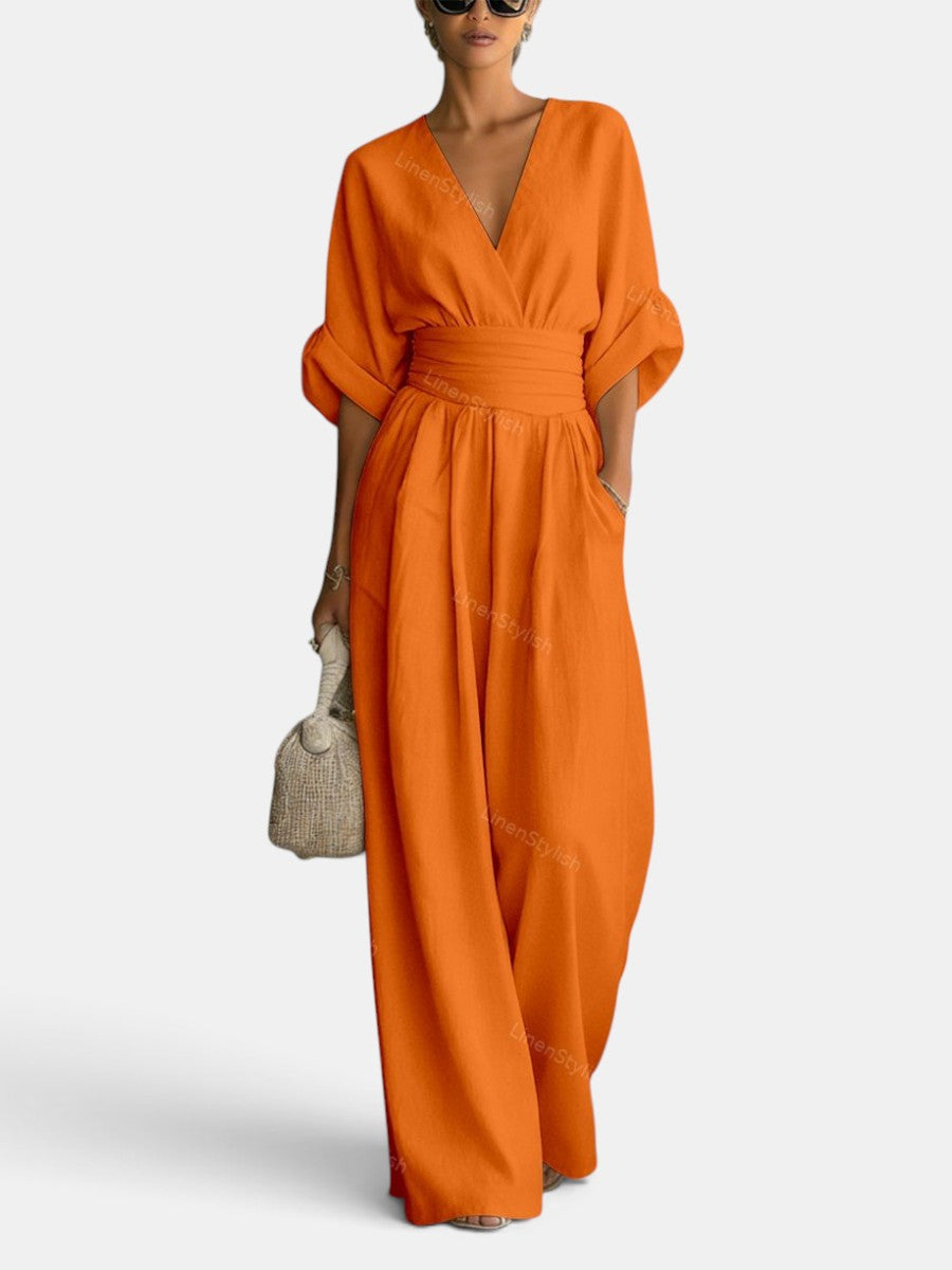 Mono Elegante Mujer Premium – Mono Largo con Escote en V