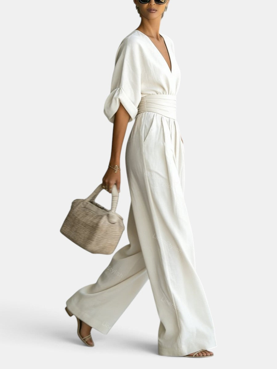 Mono Elegante Mujer Premium – Mono Largo con Escote en V