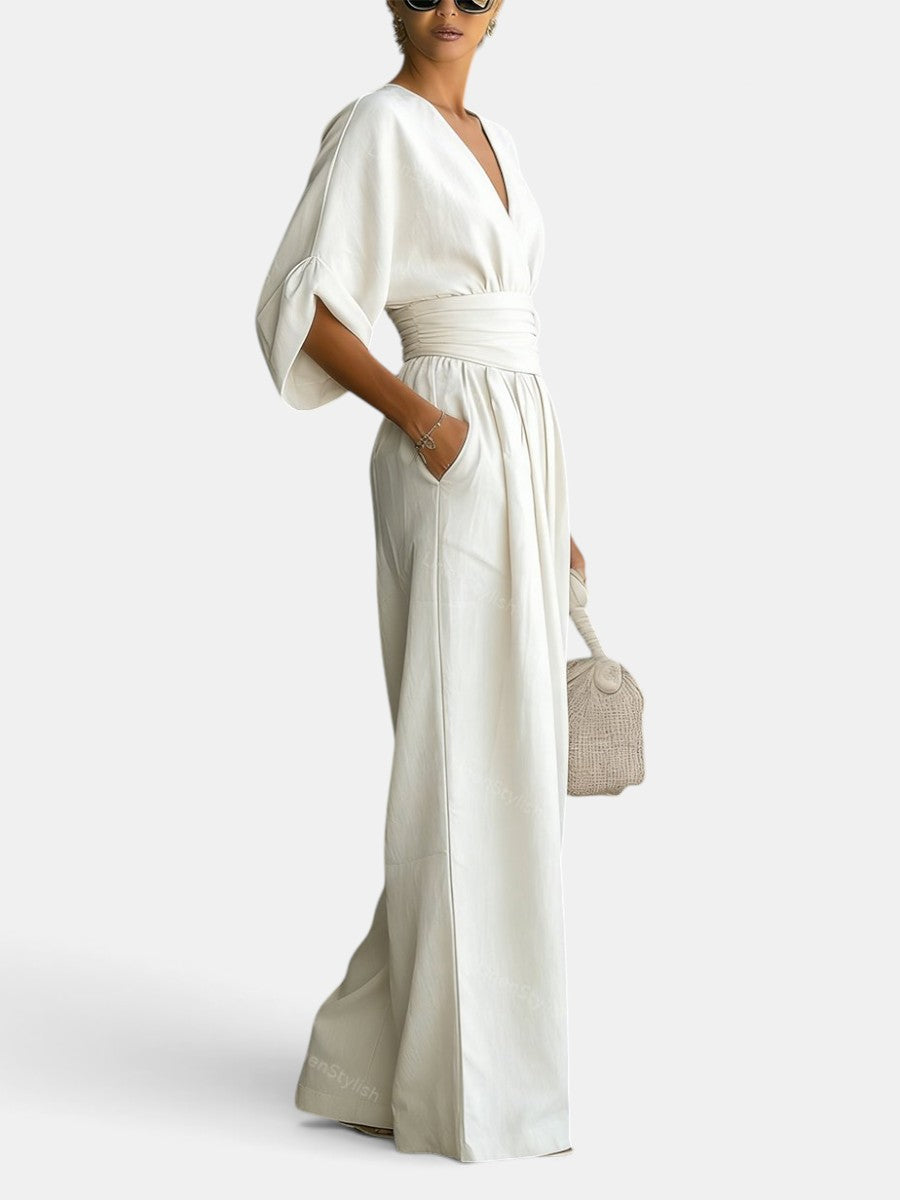 Mono Elegante Mujer Premium – Mono Largo con Escote en V