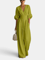 Mono Elegante Mujer Premium – Mono Largo con Escote en V