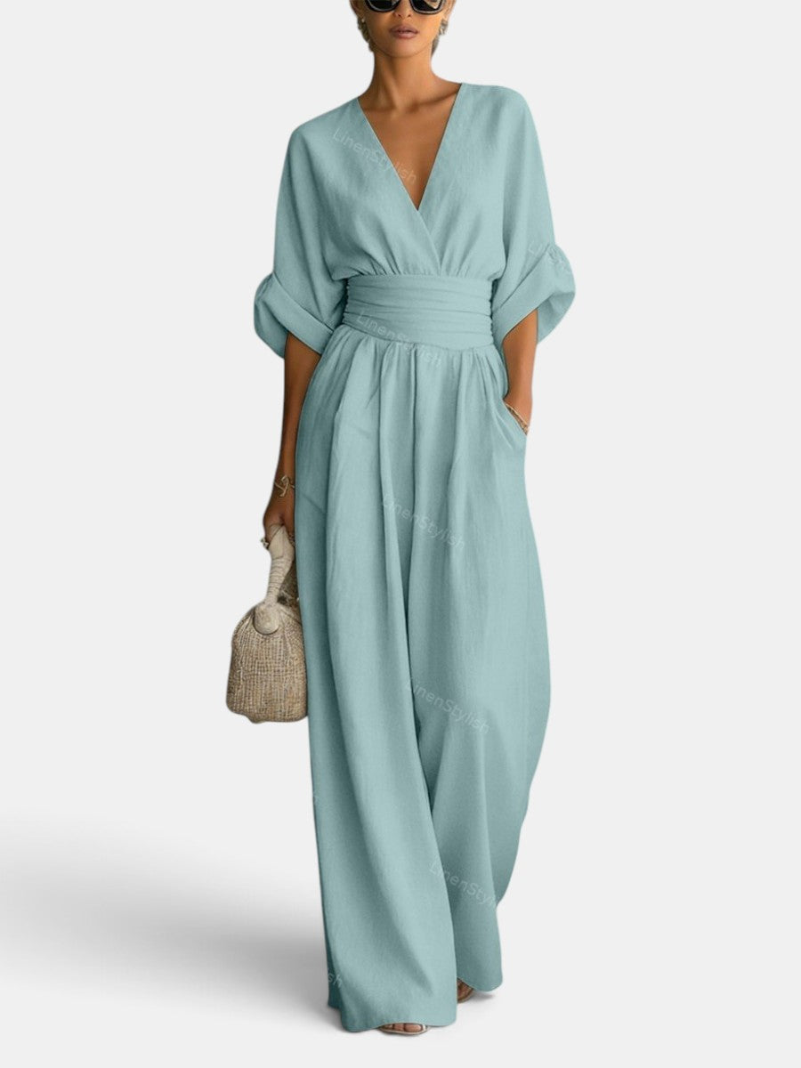 Mono Elegante Mujer Premium – Mono Largo con Escote en V
