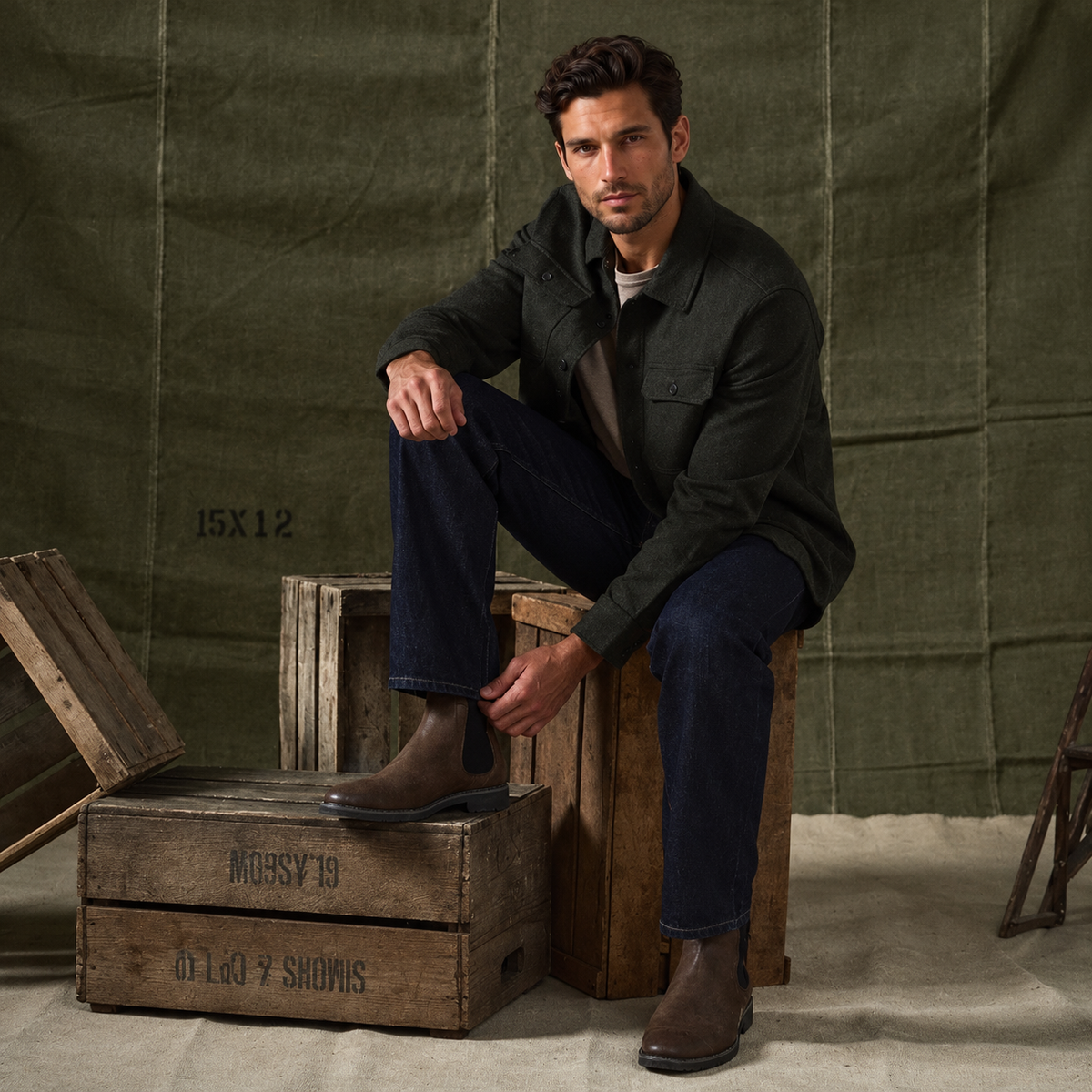 Botas Chelsea de Hombre con Suela de Goma Amortiguada