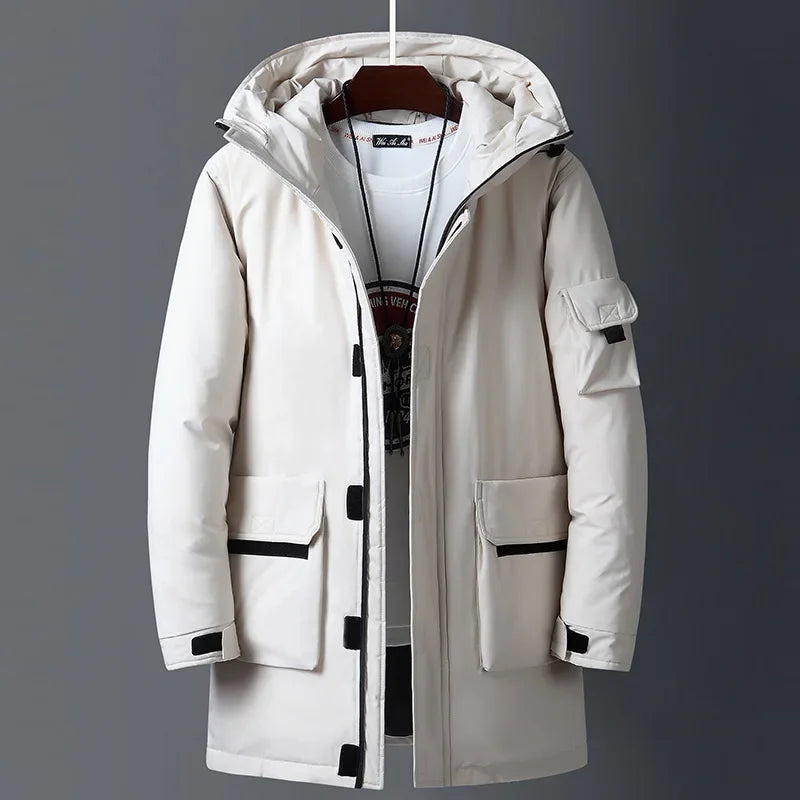 Parka Hombre de Lana de Cordero con Capucha