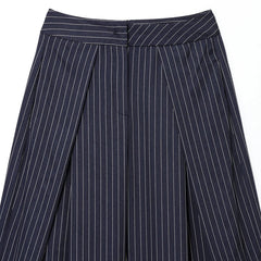 Women's High-Waisted Pleated Wide Leg Pants - Front Darts