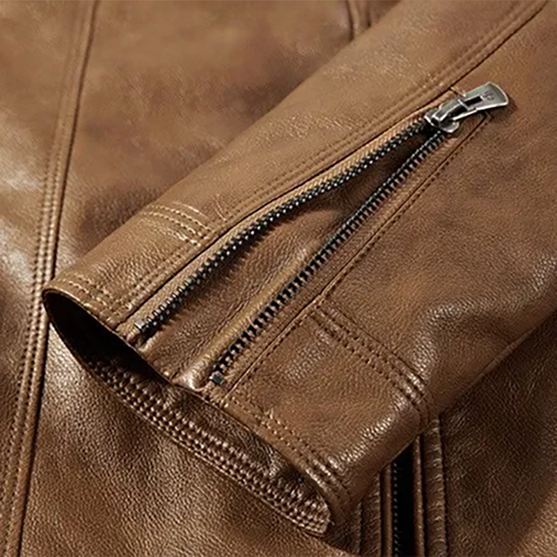 Chaqueta de Cuero Hombre Estilo Vintage