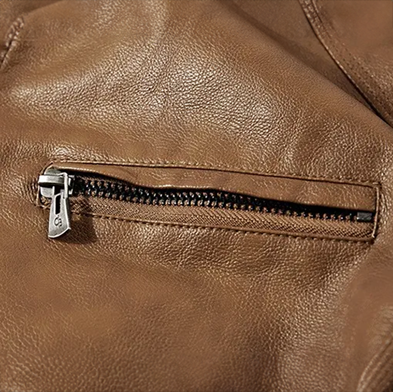 Chaqueta de Cuero Hombre Estilo Vintage