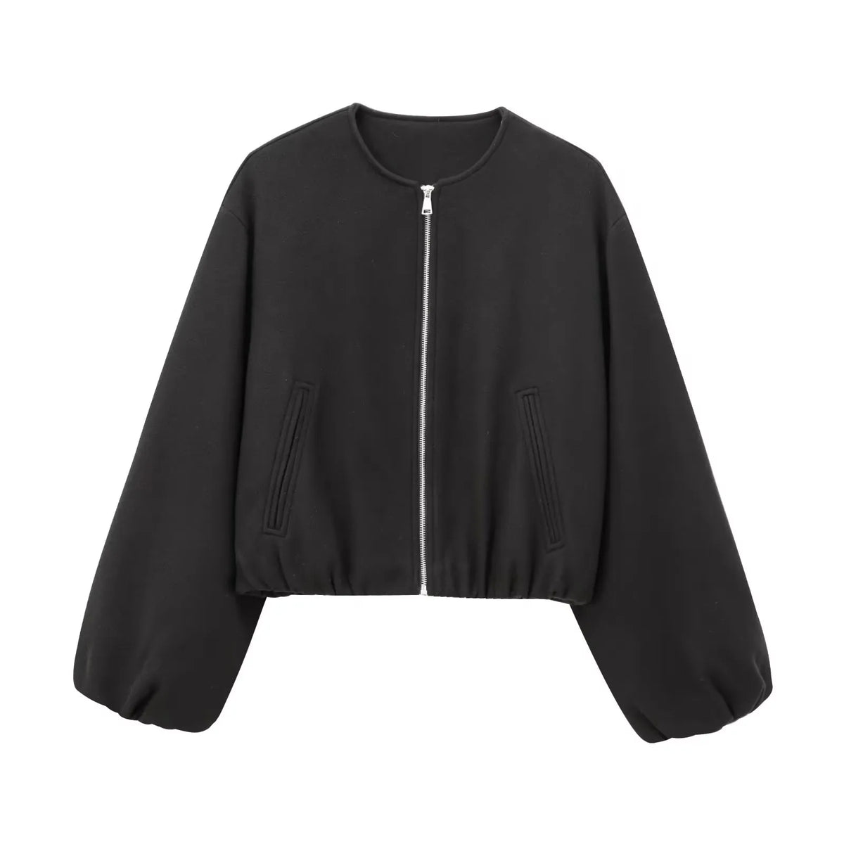 Chaqueta Bomber Mujer Cropped en Fleece