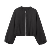 Chaqueta Bomber Mujer Cropped en Fleece