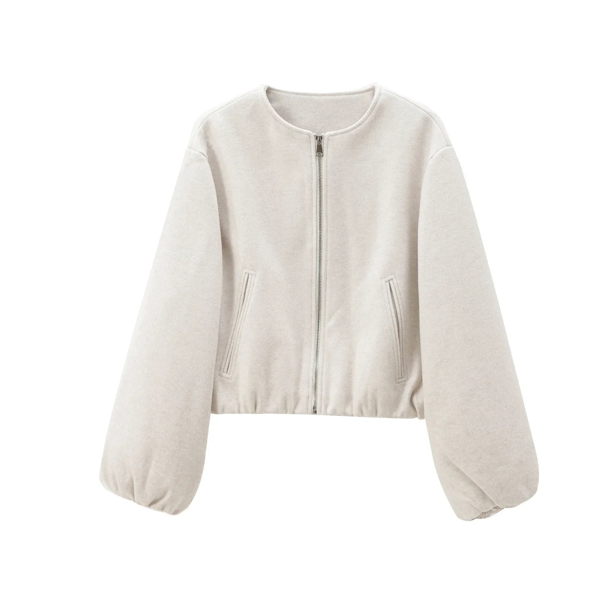 Chaqueta Bomber Mujer Cropped en Fleece