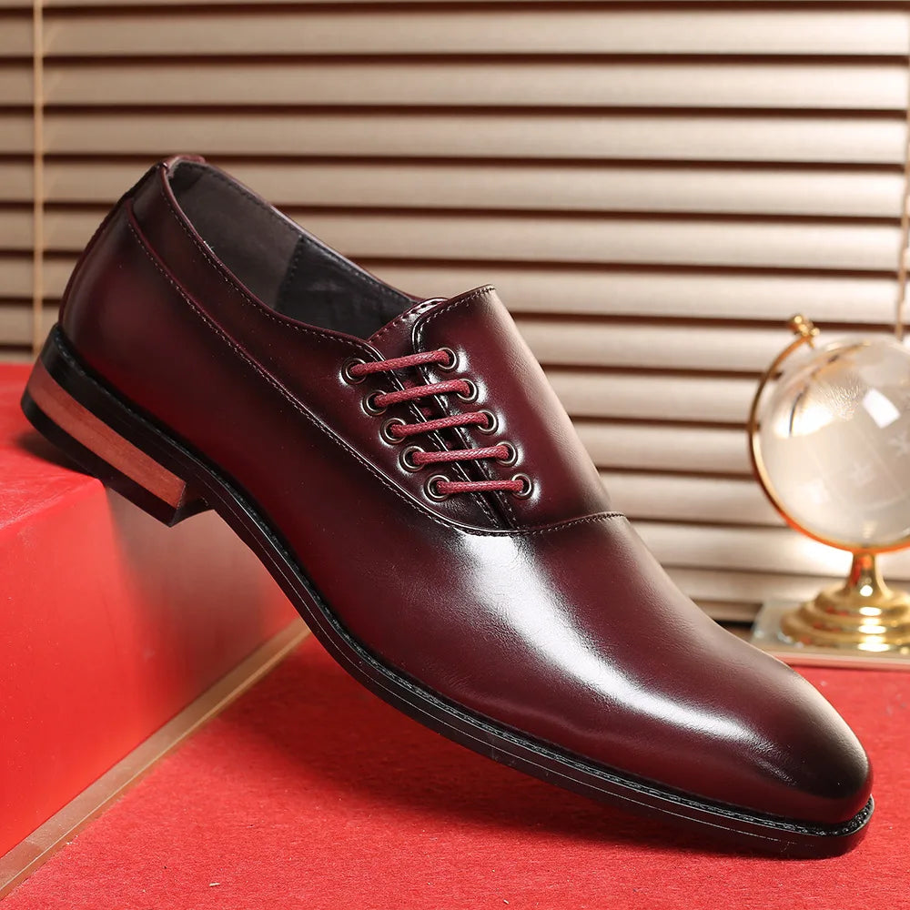 Zapatos Oxford de Cuero Clásicos para Hombre