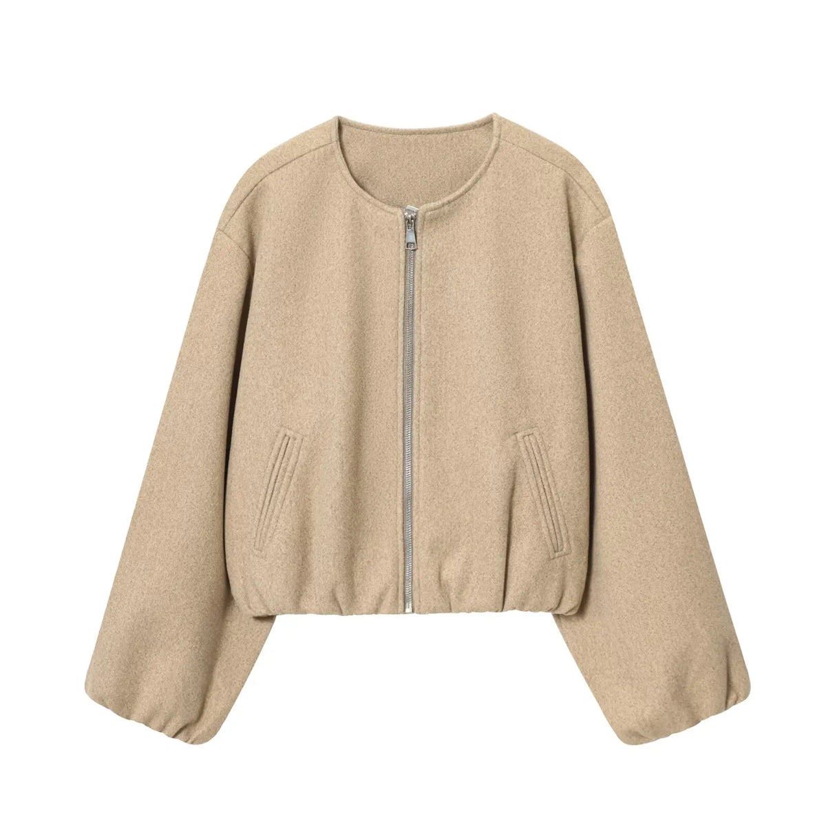 Chaqueta Bomber Mujer Cropped en Fleece