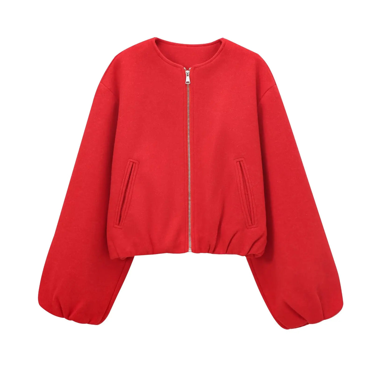 Chaqueta Bomber Mujer Cropped en Fleece