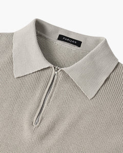 Jersey Cremallera Hombre de Punto Acanalado