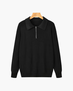 Jersey Cremallera Hombre de Punto Acanalado