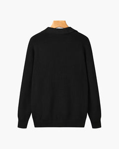 Jersey Cremallera Hombre de Punto Acanalado