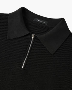 Jersey Cremallera Hombre de Punto Acanalado