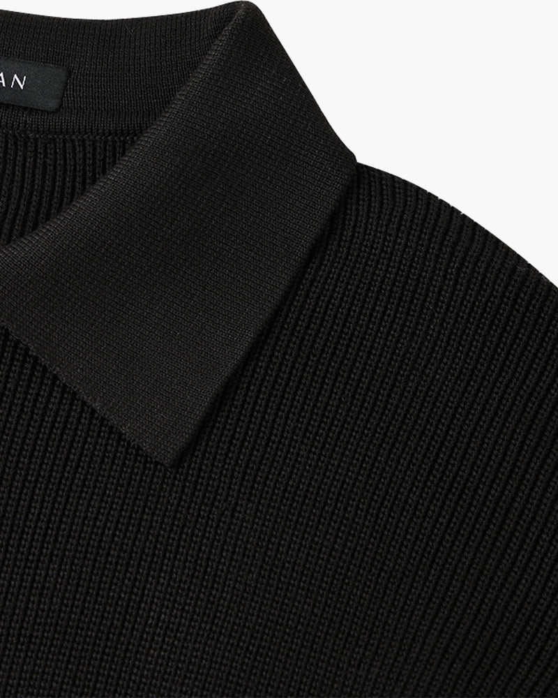Jersey Cremallera Hombre de Punto Acanalado