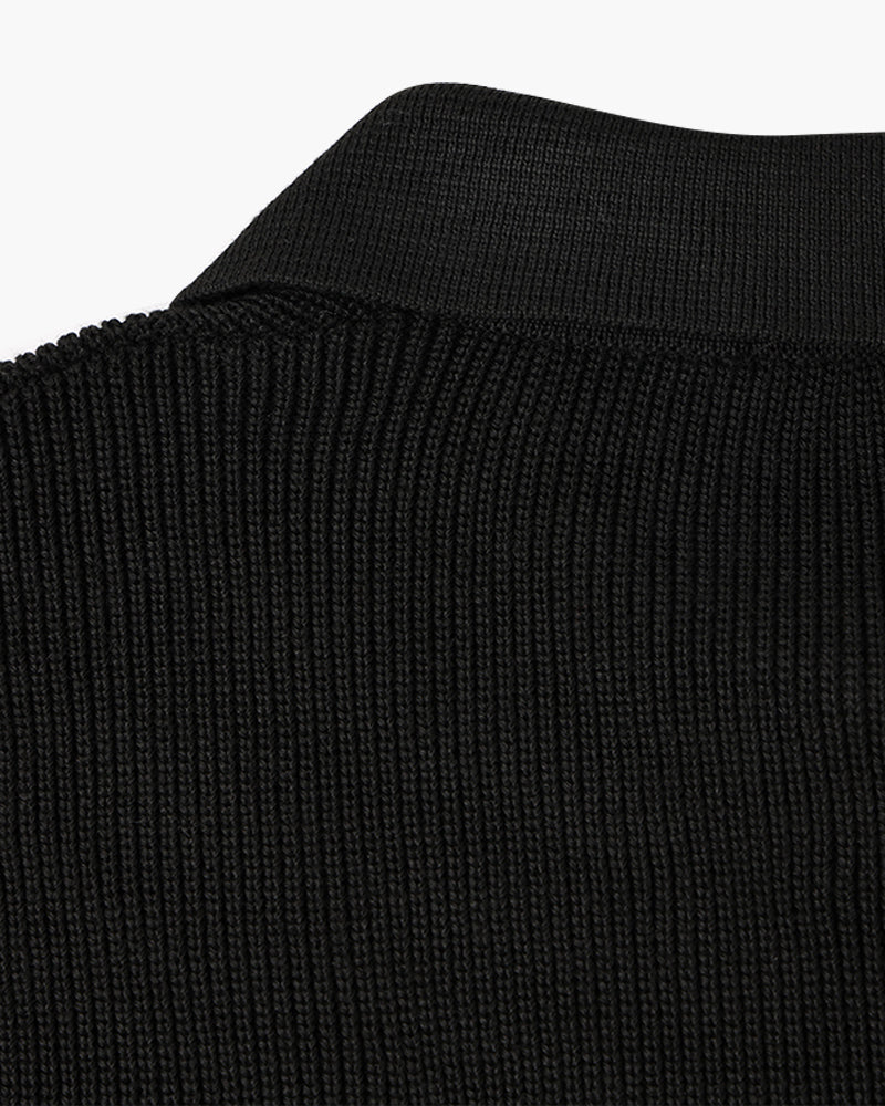Jersey Cremallera Hombre de Punto Acanalado